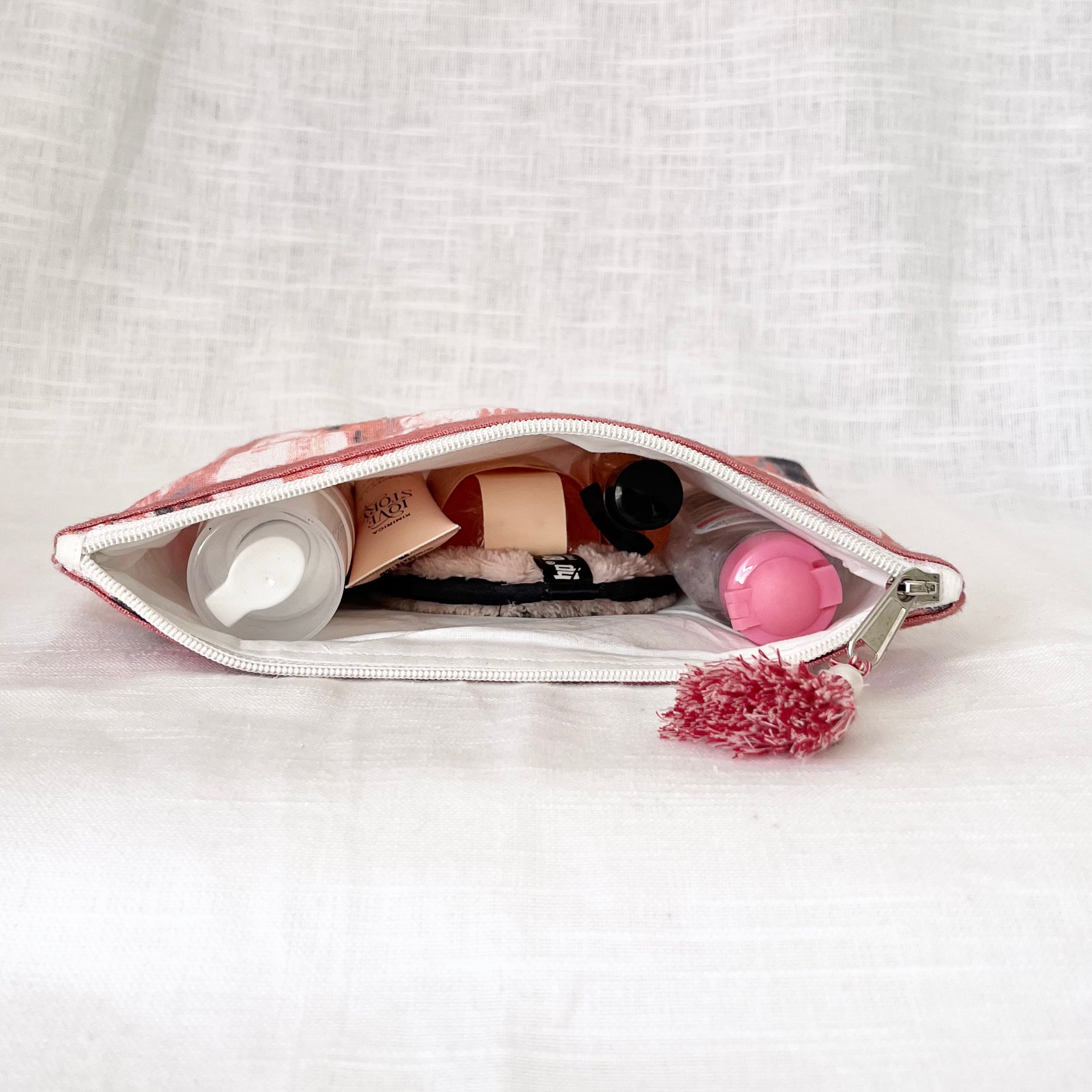 Multi Coloured Ikkat Accessories Pouch