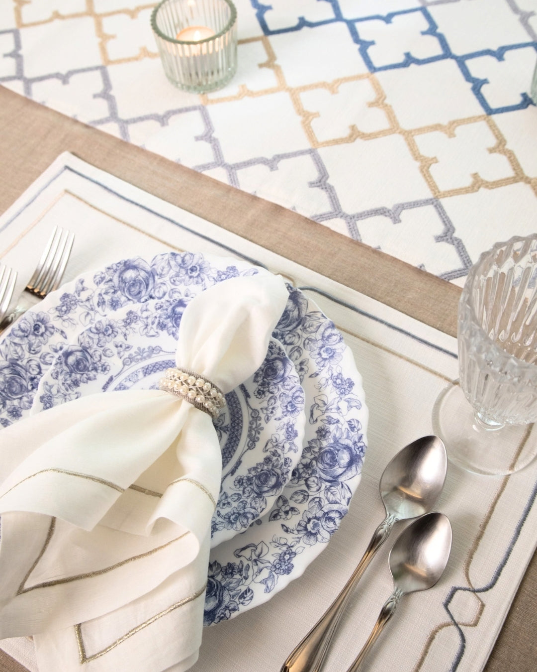 Mosaic Grid Table Linen Set