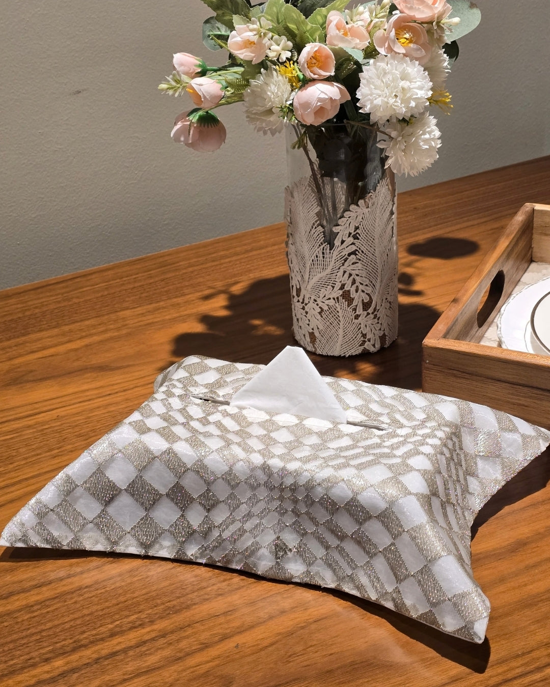 Organza Tissue Box Cover