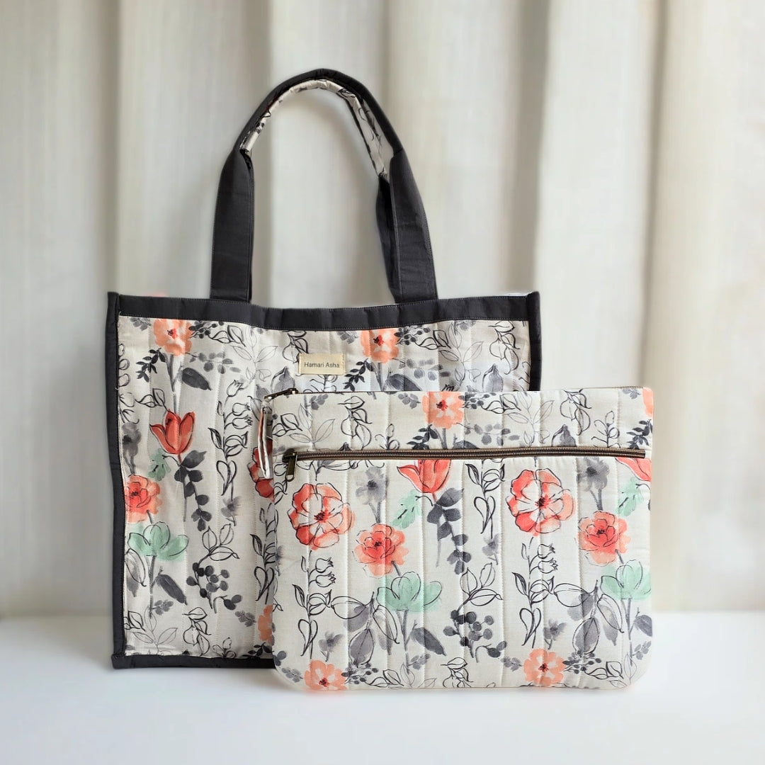Grey Floral Professional Set