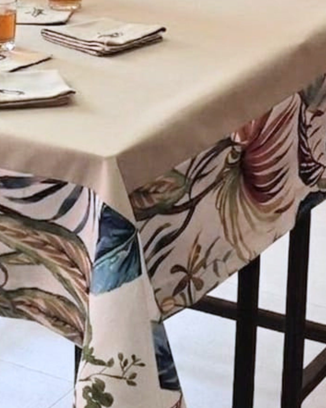 Palm Leaf Mahjong Table Cloth