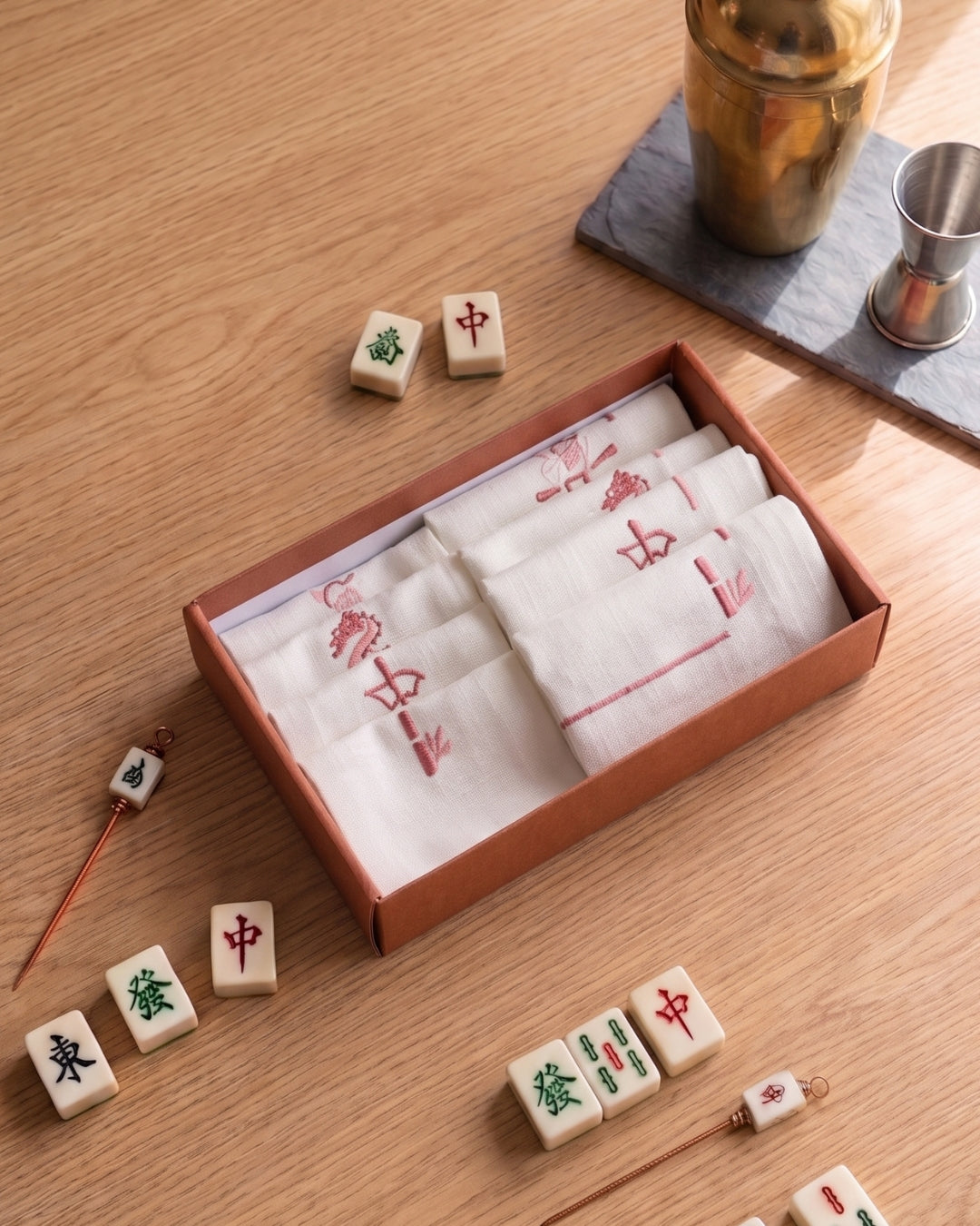 Pink Cocktail Napkin & Coaster Gift Set