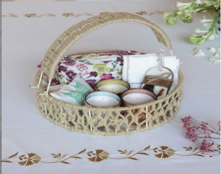Round Gift Basket