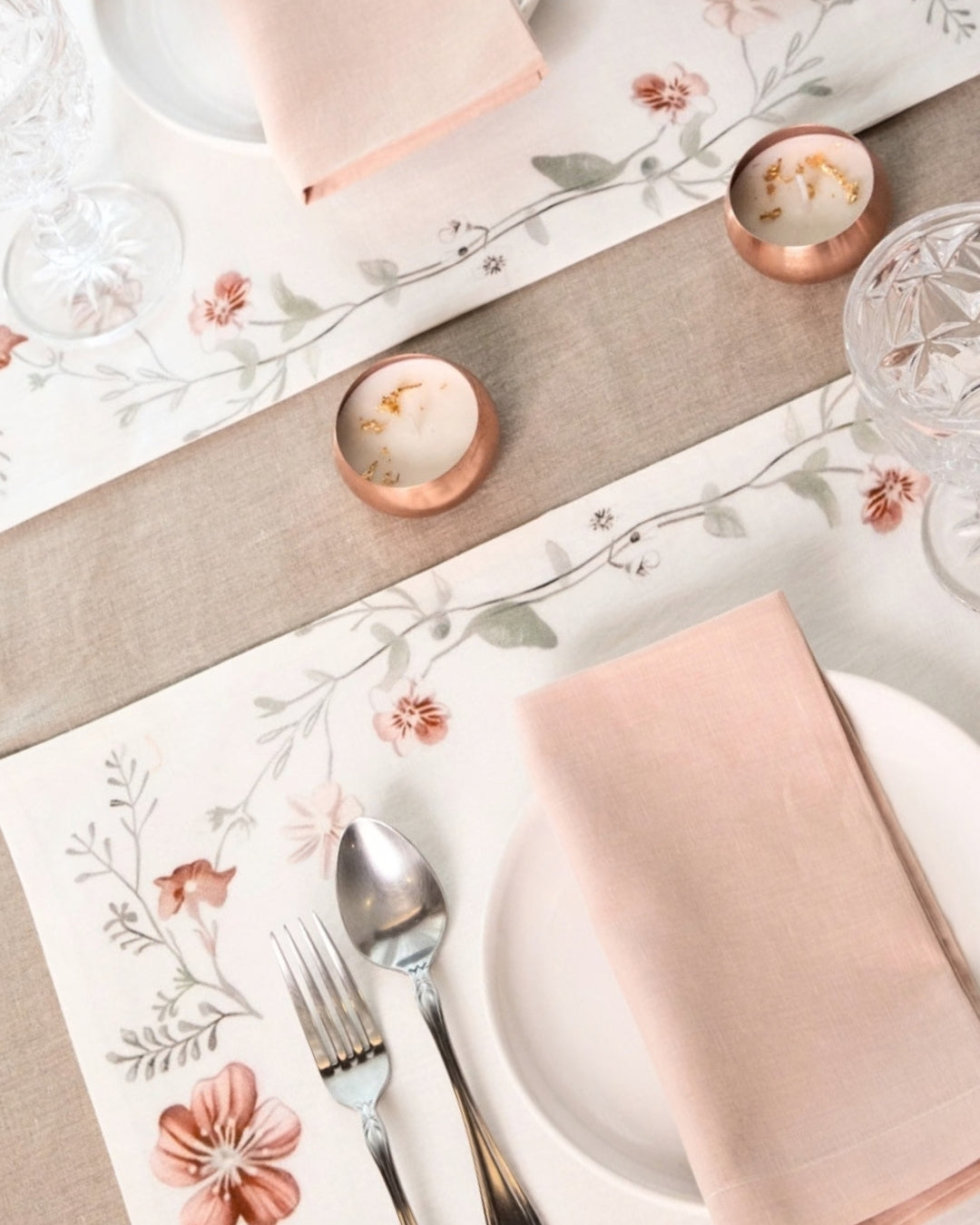 Terracotta Bloom Table Linen Set