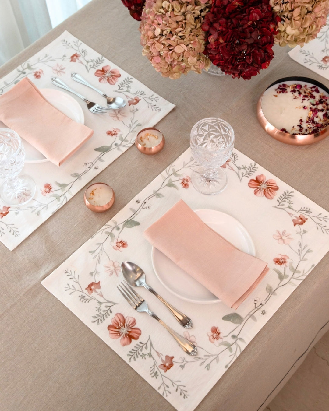 Terracotta Bloom Table Linen Set