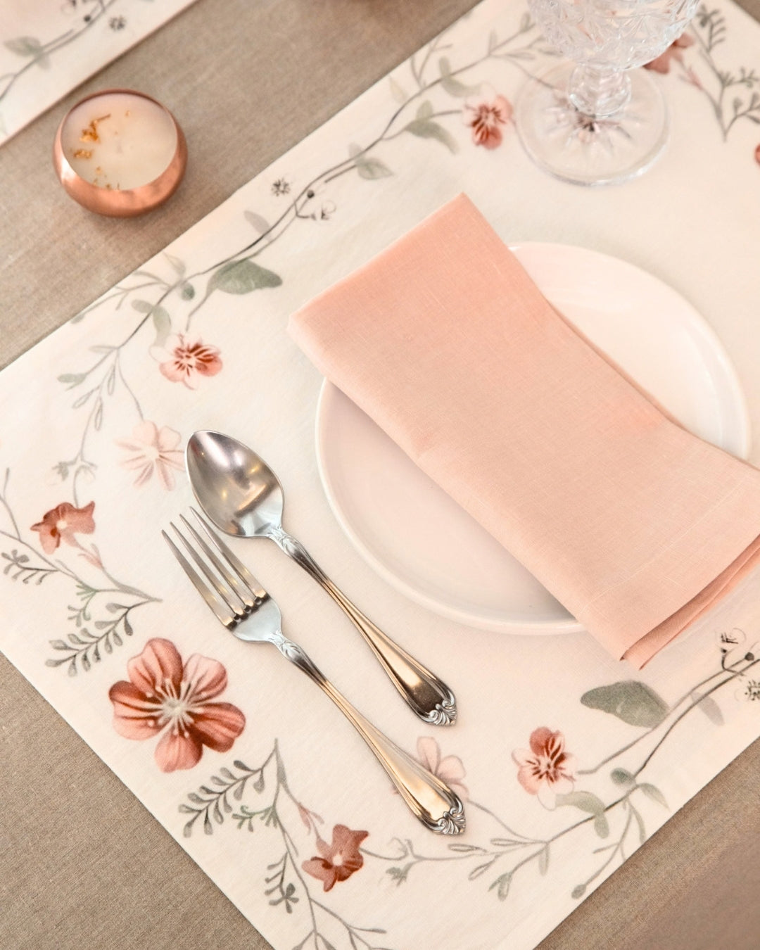 Terracotta Bloom Table Linen Set
