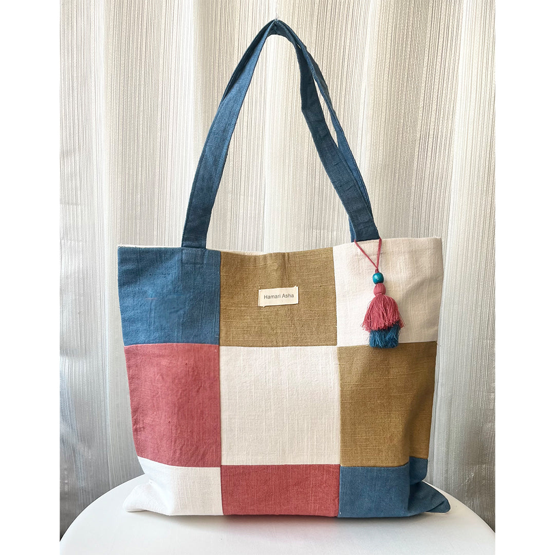 Colorblock Eco Tote Bag