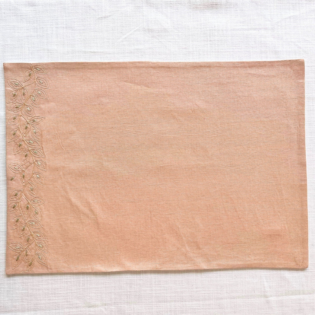 Blush Pink Leaf Table Mat