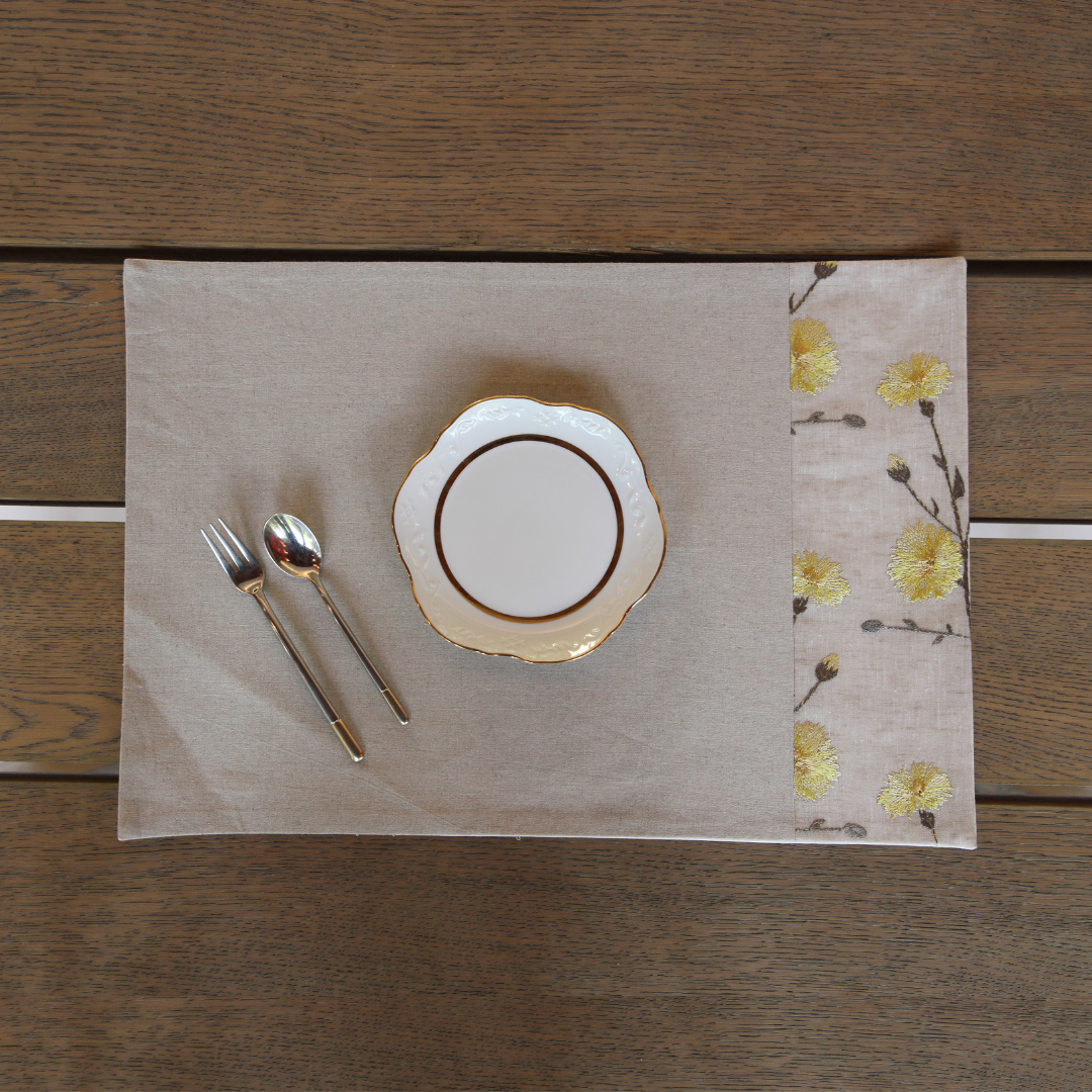 Yellow Blossom Table Linen Set