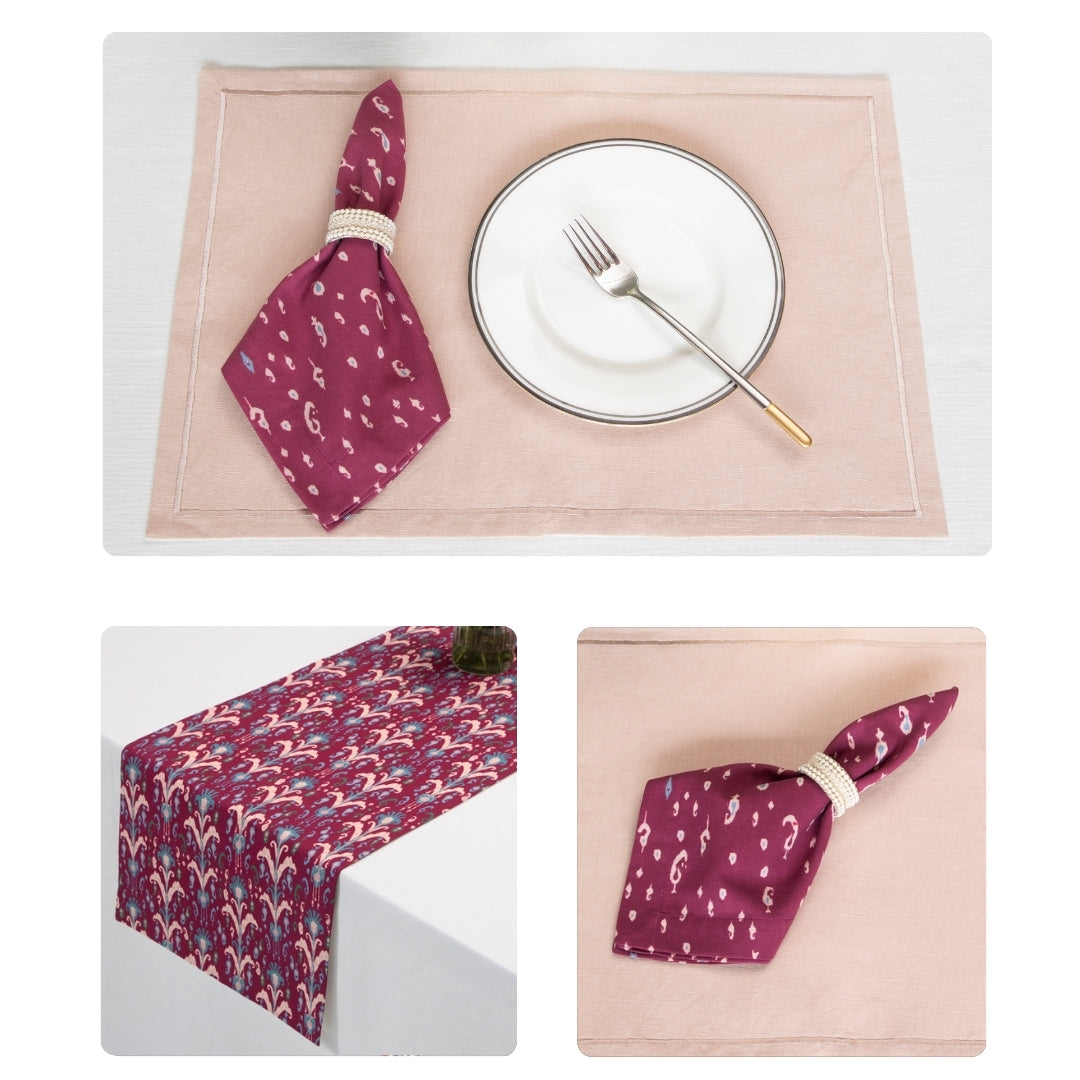 Pastel Pink Table  Linen Set