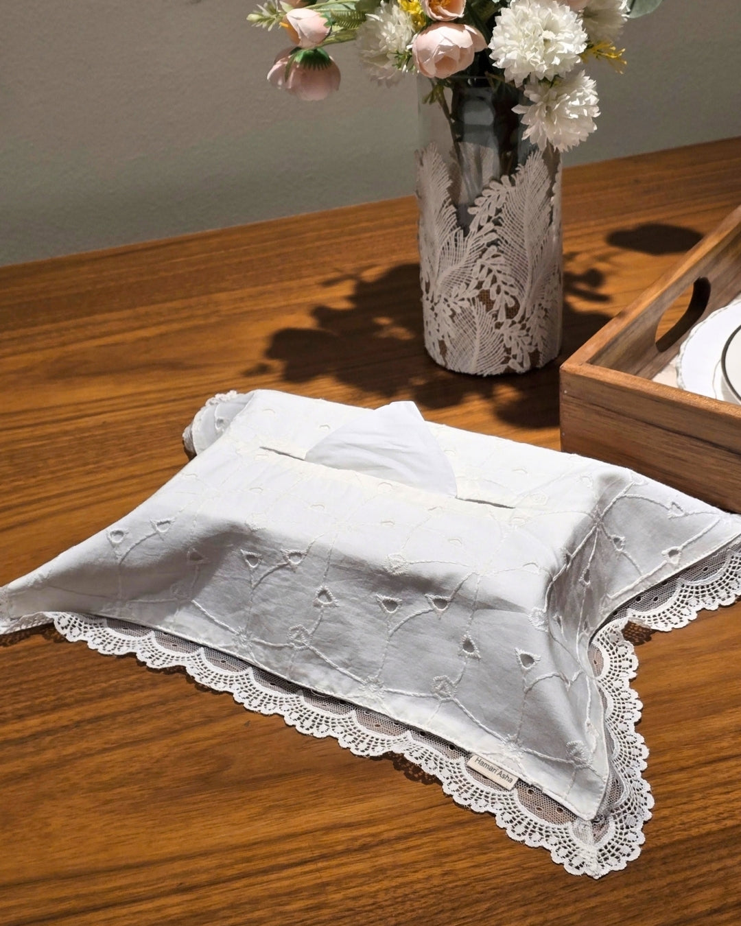 Vintage Lace Tissue Box Cover