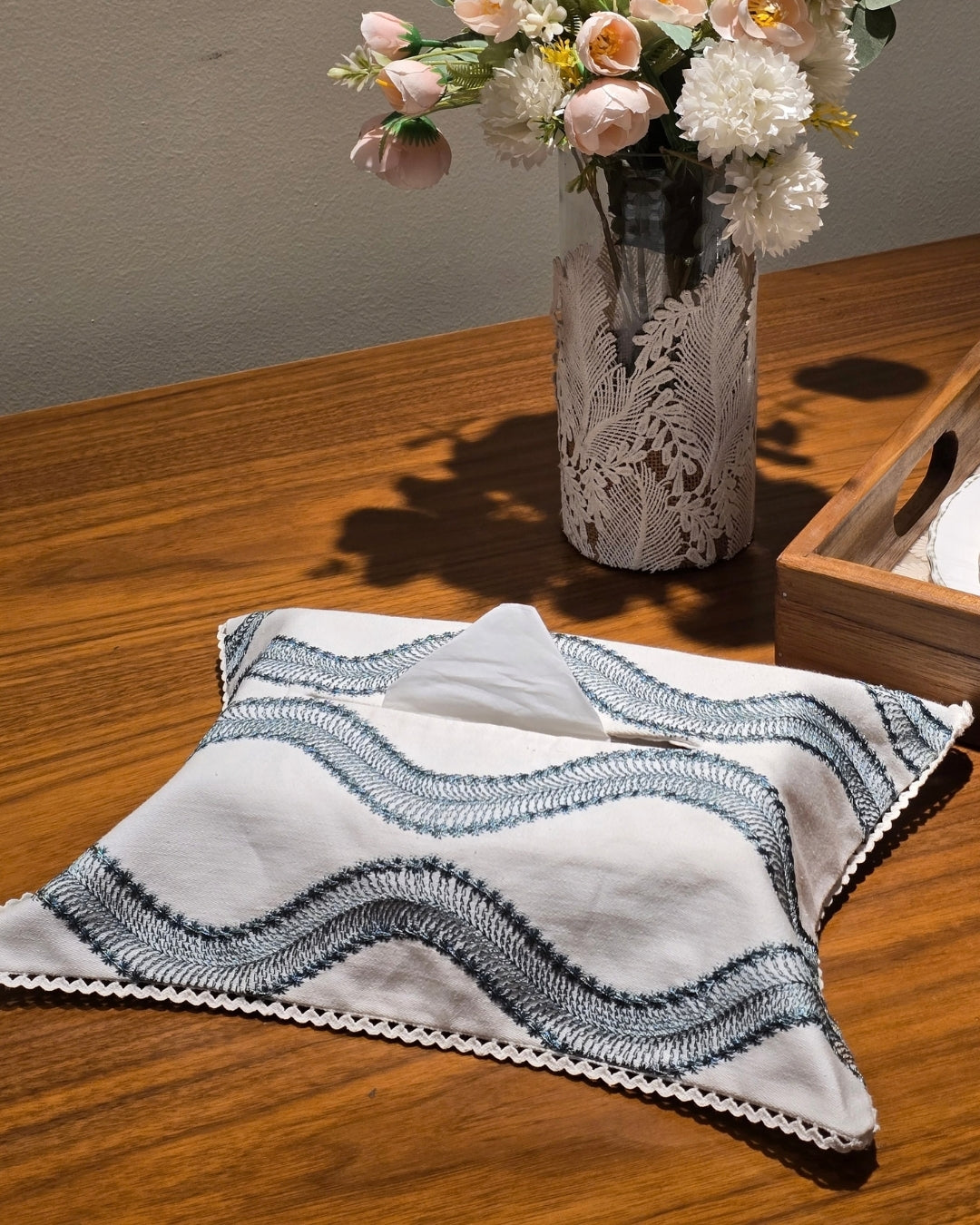 Wave Tissue Box Cover