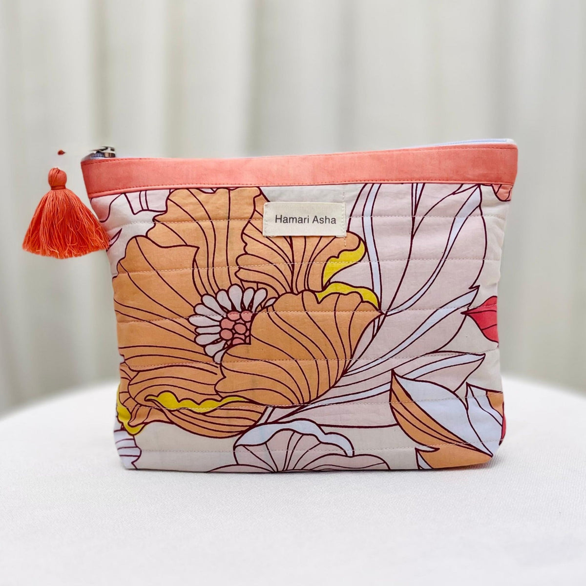 Peach Accessories Pouch