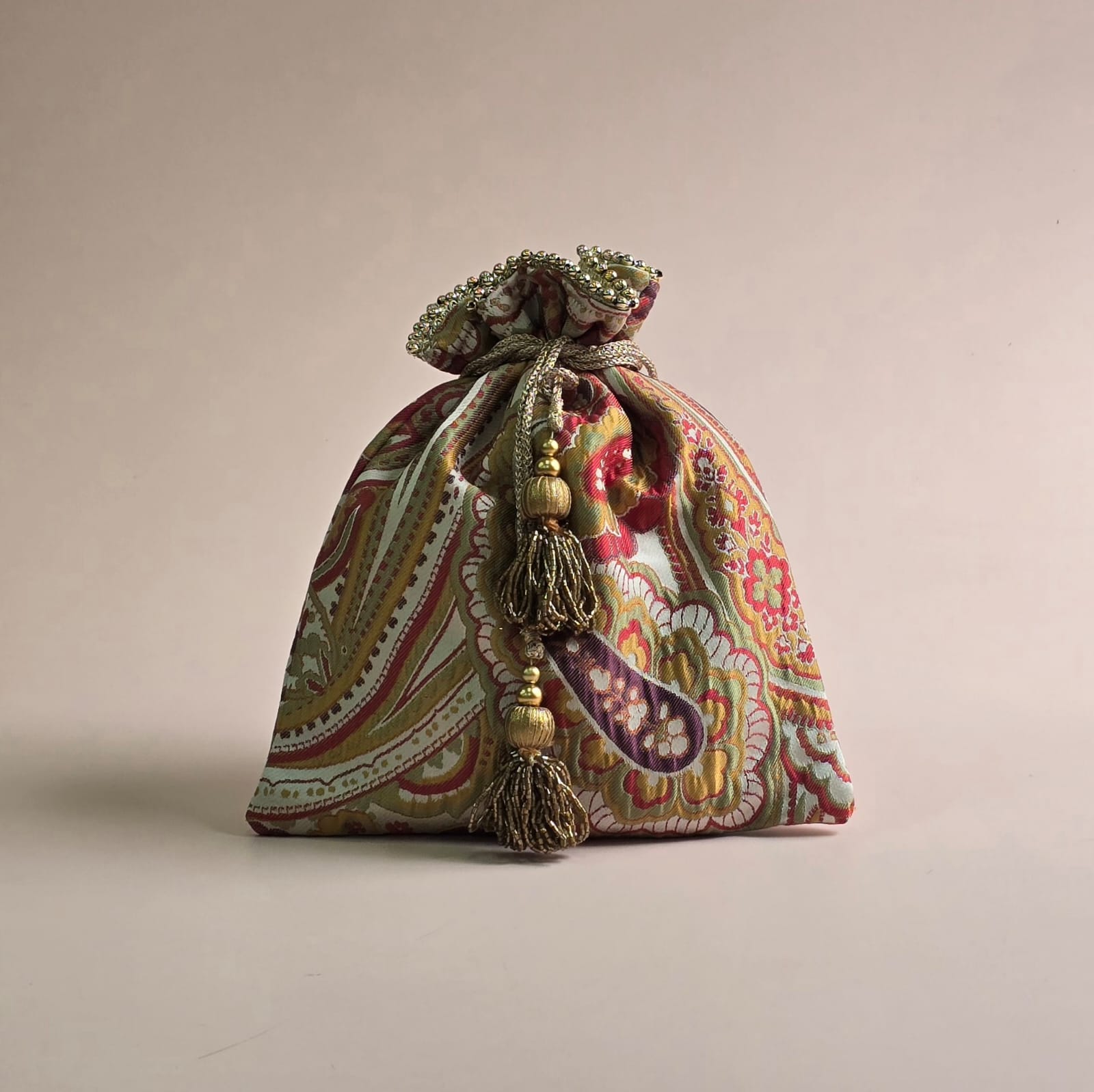 Paisley Self Embroidered Potli