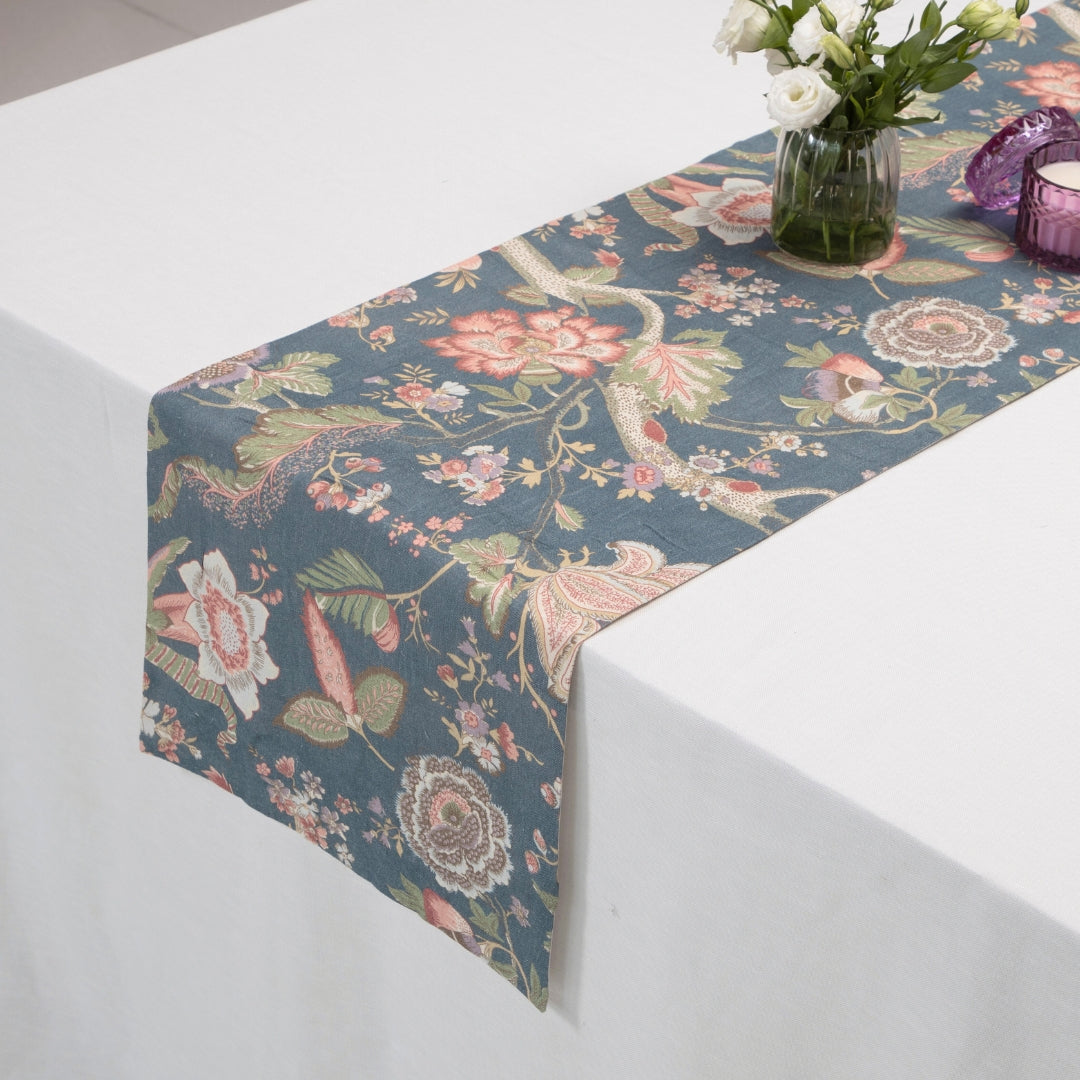 Wildflower Blue  Table Runner