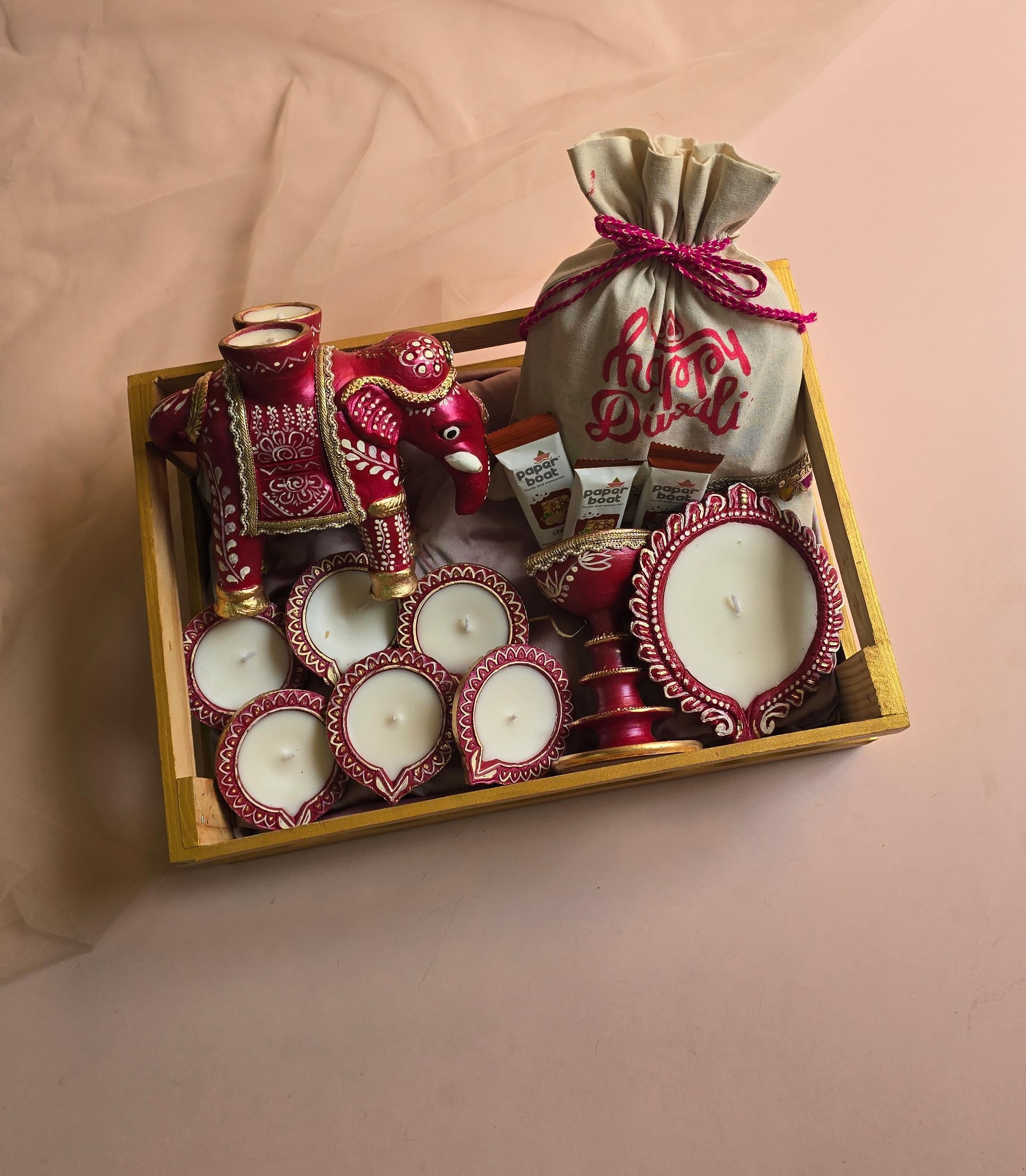 Diya Potli Hamper Small  (Kumkum)