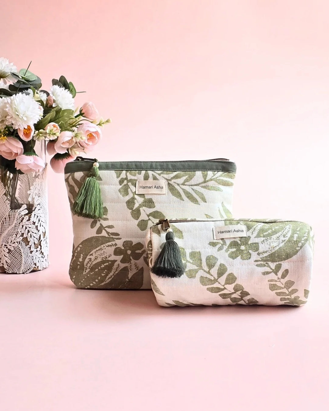 Green Leaf Utility Pouch Set