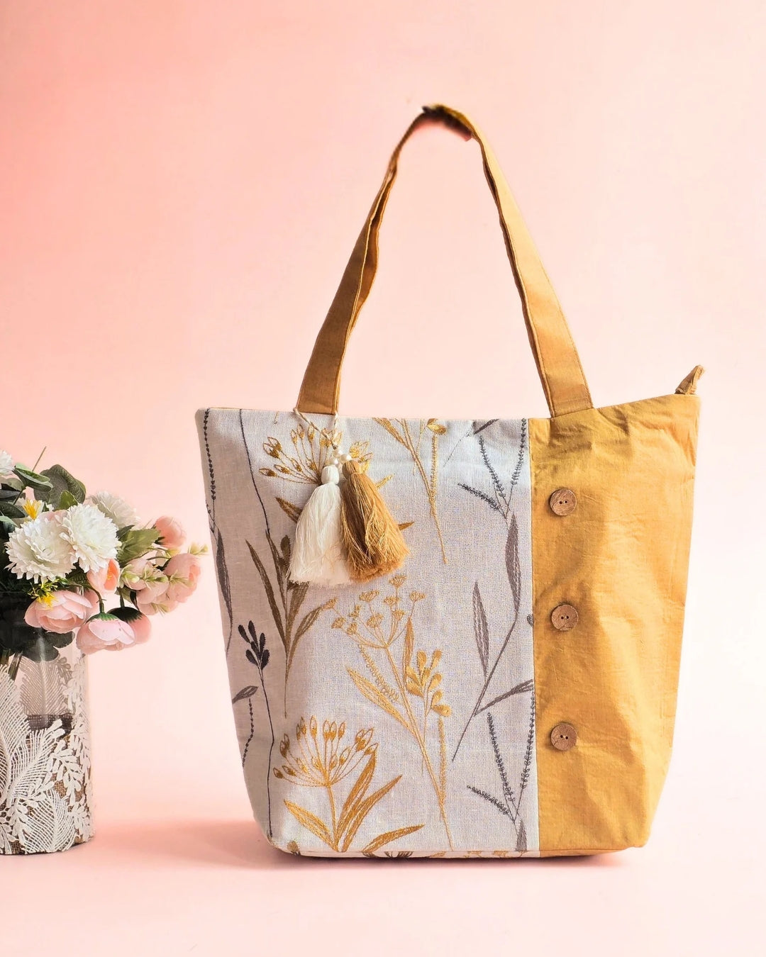 Floral Vintage Tote Bag