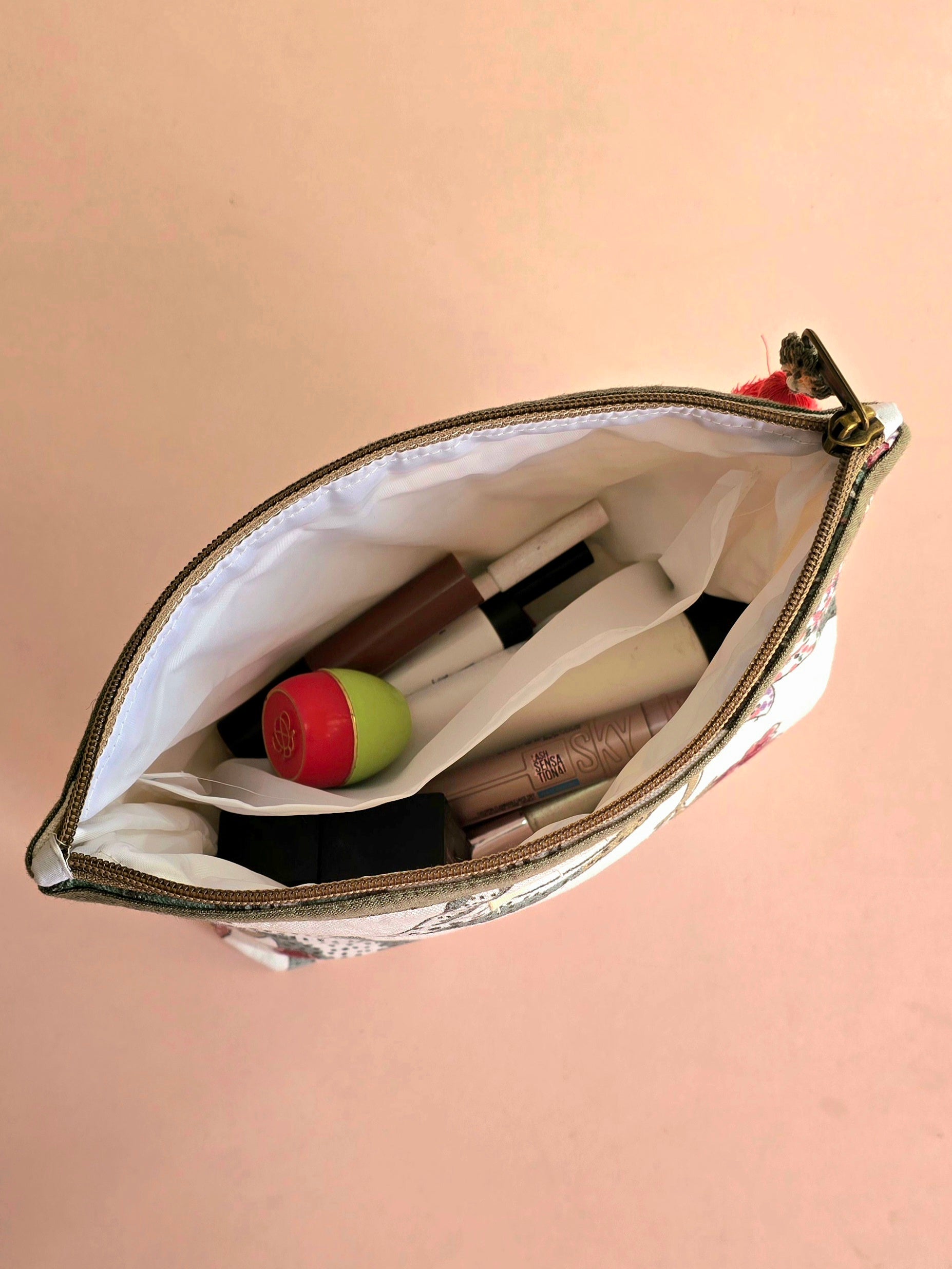 Blue Wildflower Accessories Pouch