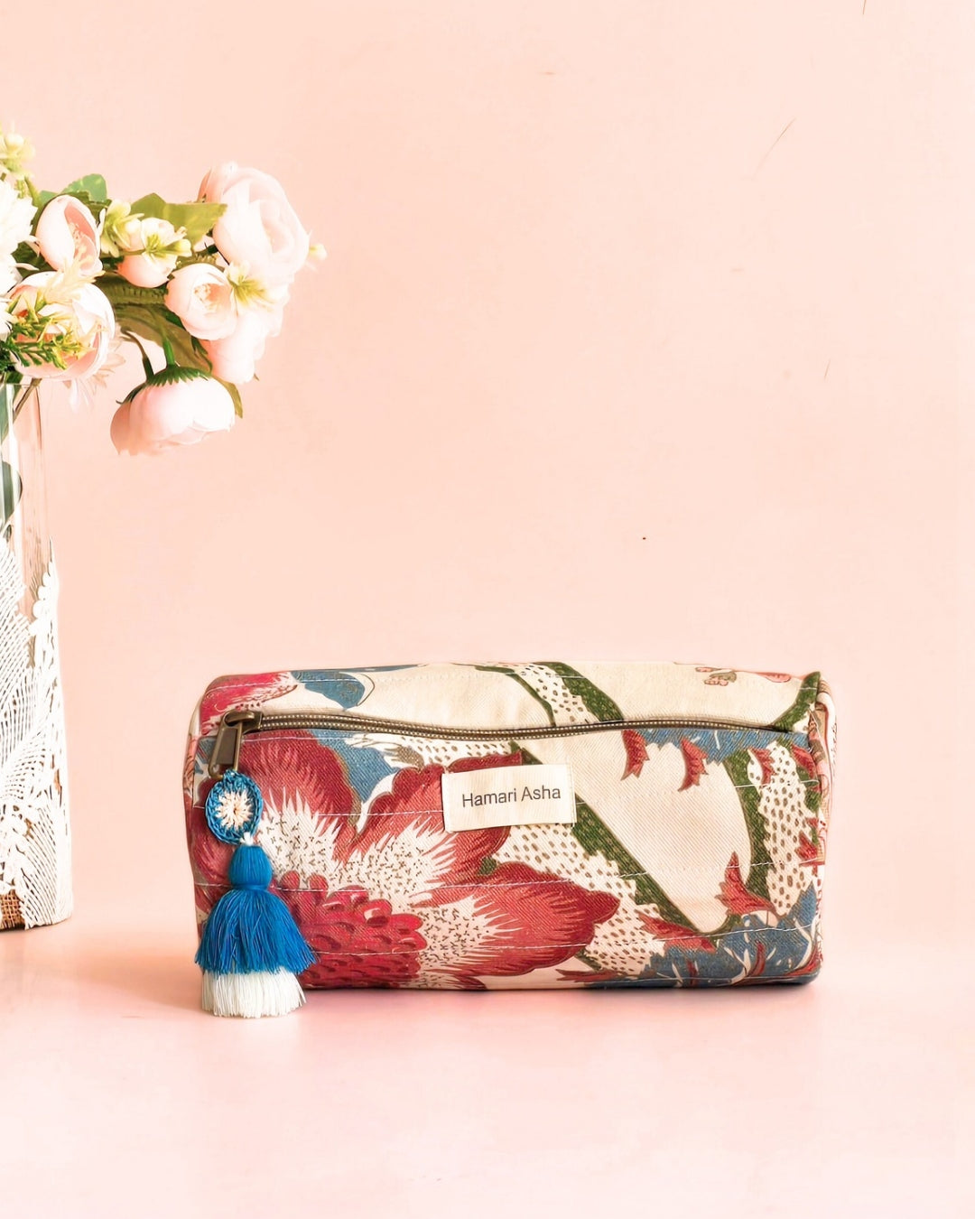 Blue Wild Flower Utility Pouch