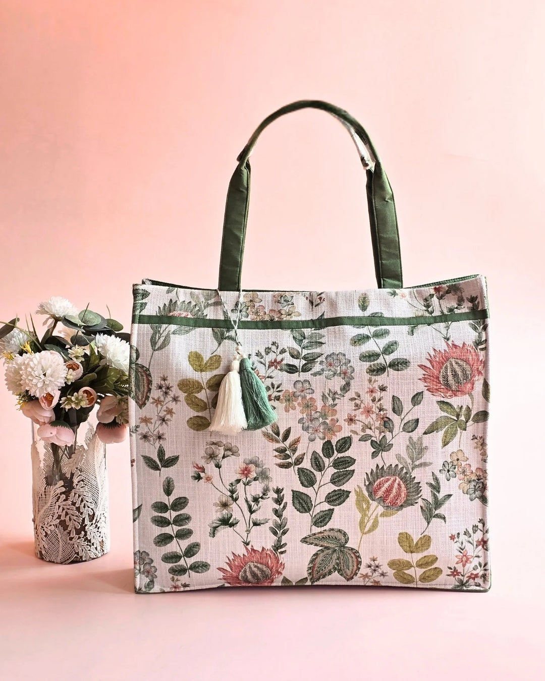 Spring Floral Tote Bag