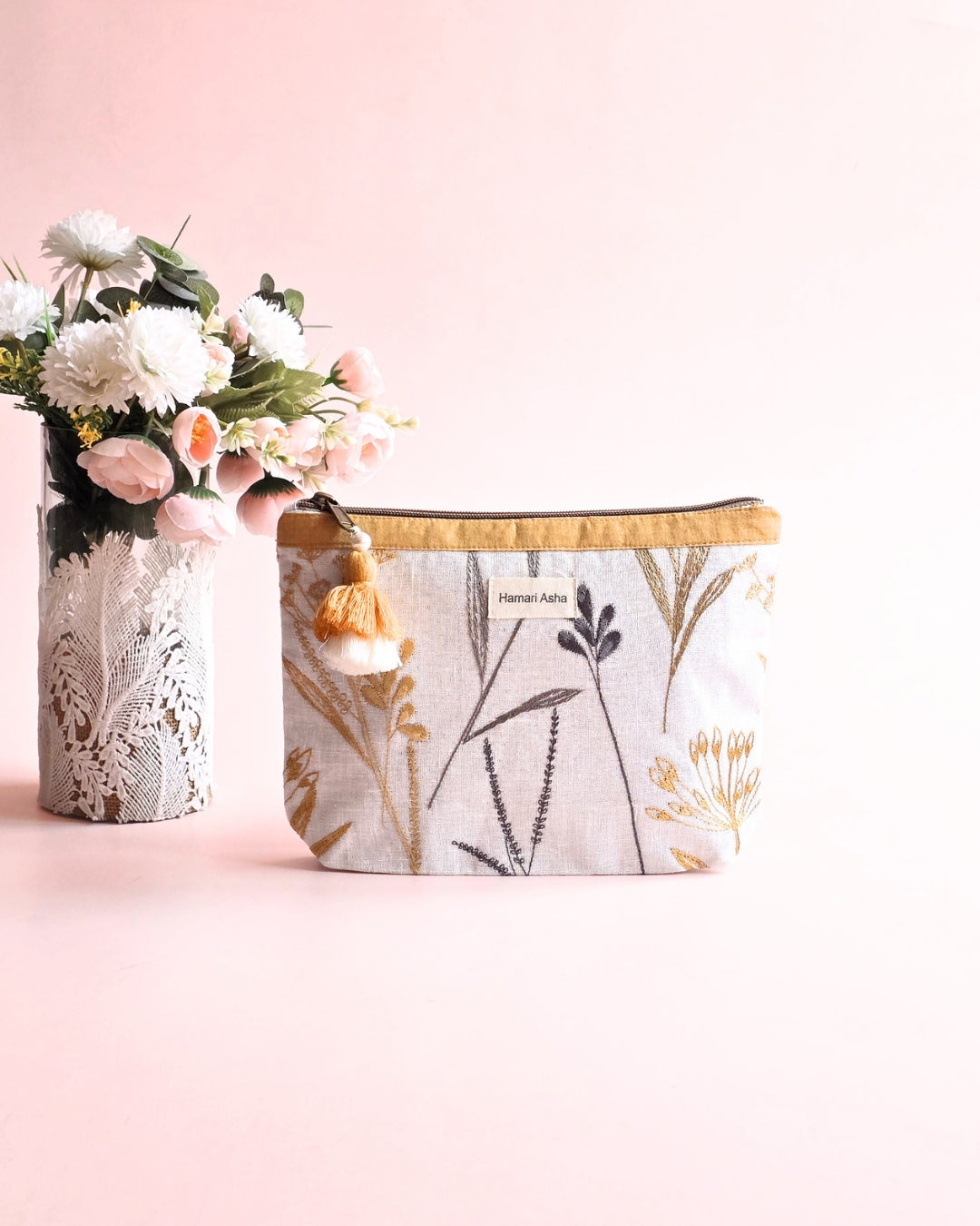 Floral Vintage Accessories Pouch