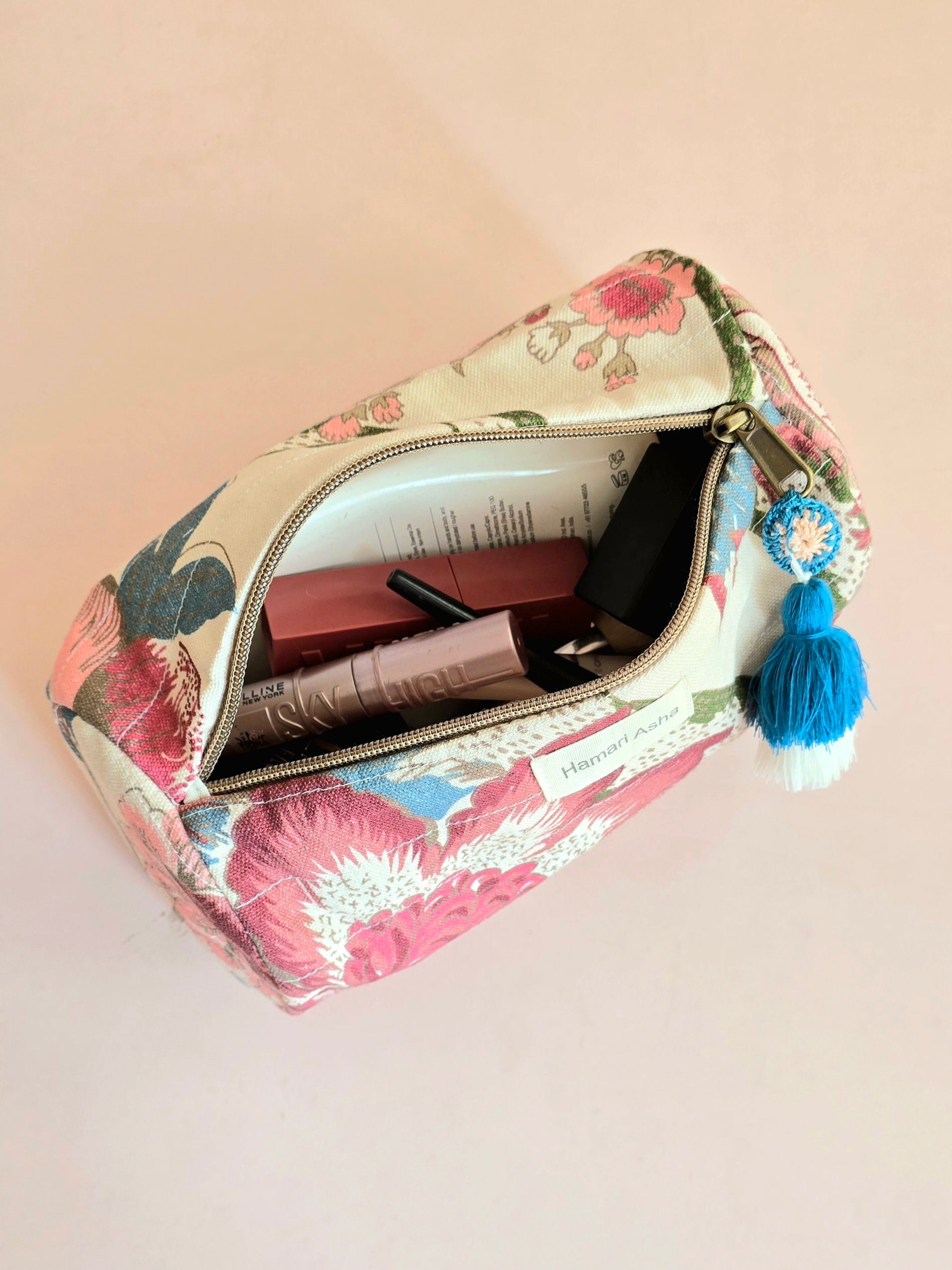 Blue Wild Flower Utility Pouch