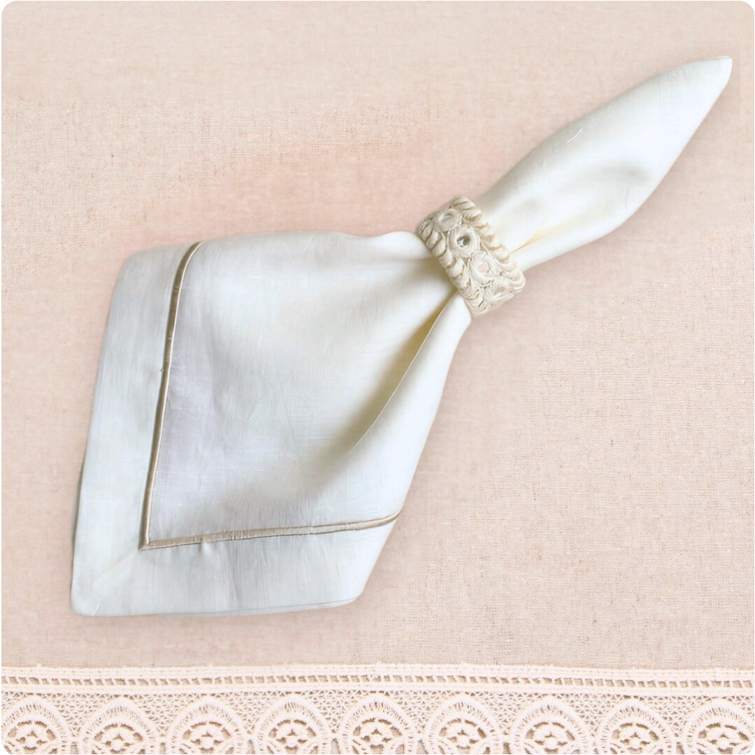 Beige Embroidered Table Napkin